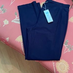 Eileen Fisher stretch crepe dark blue ankle pant